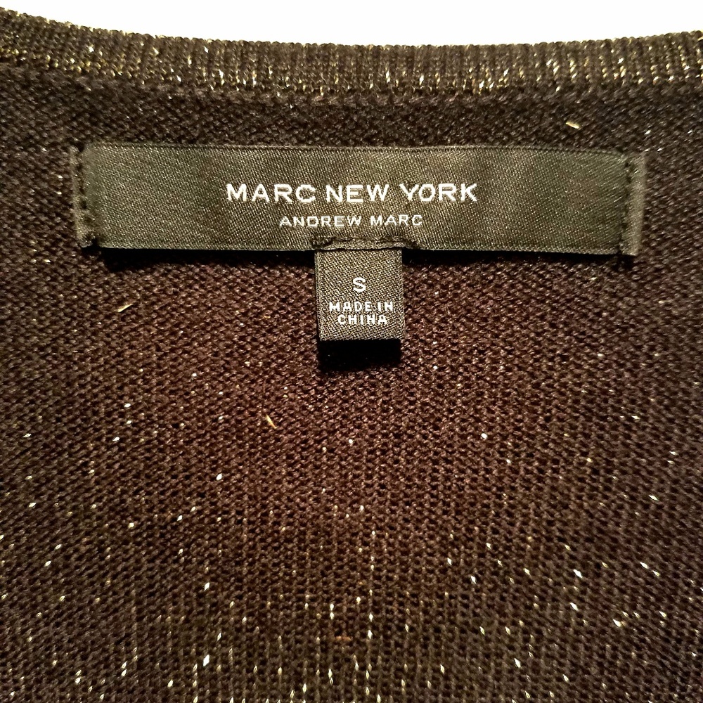 NWT Andrew Marc New York Black Gold Dress size S - Picture 5 of 8